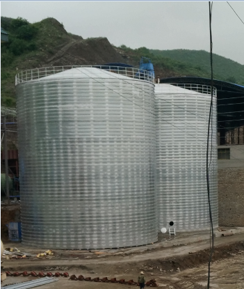 双台子粮食钢板仓的安装全过程不用热焊接